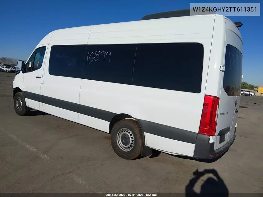 2026 Mercedes-Benz Sprinter 2500 High Roof 4-Cyl Diesel VIN: W1Z4KGHY2TT611351 Lot: 45519029