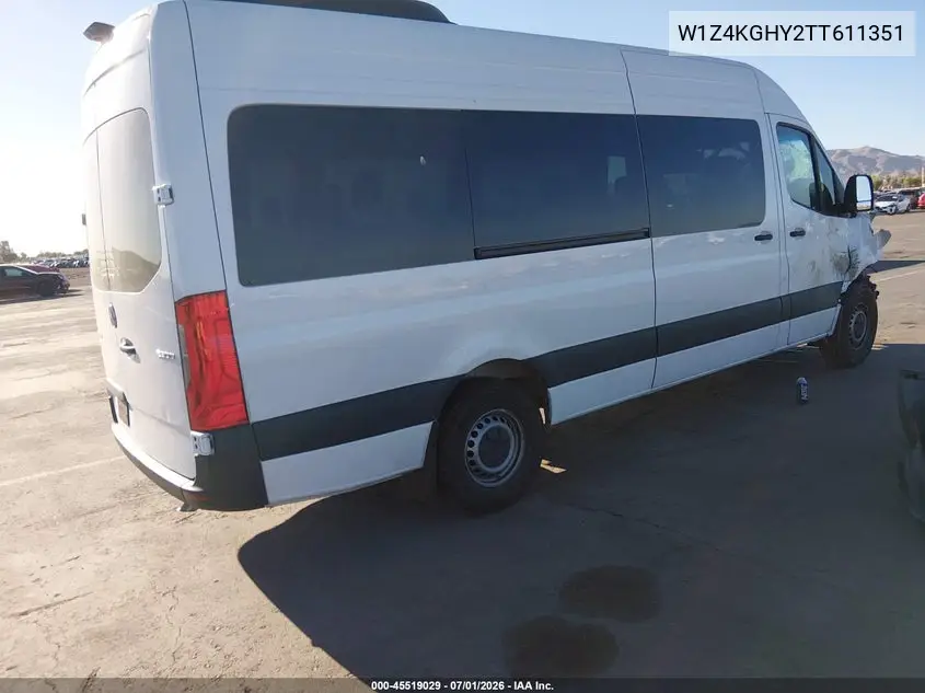 2026 Mercedes-Benz Sprinter 2500 High Roof 4-Cyl Diesel VIN: W1Z4KGHY2TT611351 Lot: 45519029