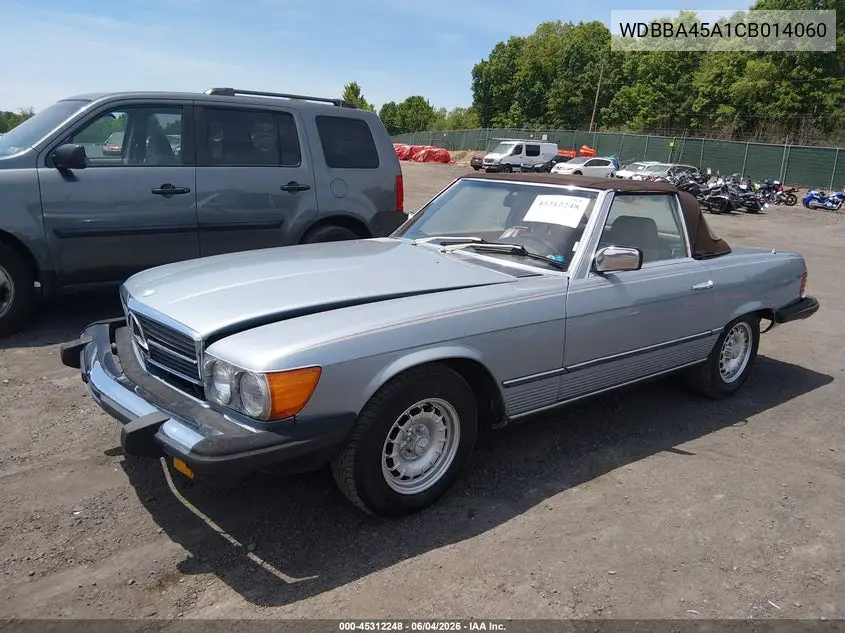 1982 Mercedes-Benz 380 Sl VIN: WDBBA45A1CB014060 Lot: 45312248