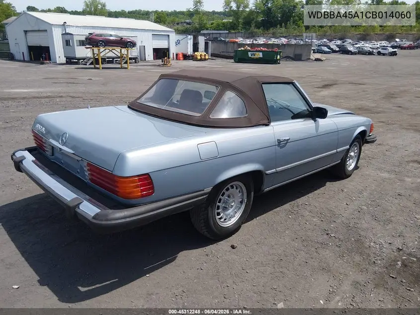 1982 Mercedes-Benz 380 Sl VIN: WDBBA45A1CB014060 Lot: 45312248