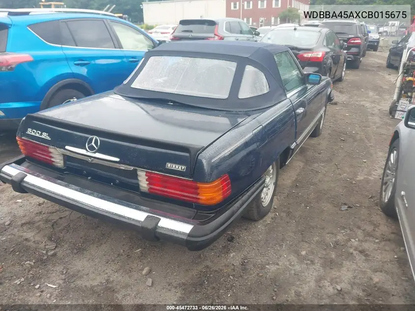 1982 Mercedes-Benz 380 Sl VIN: WDBBA45AXCB015675 Lot: 45472733