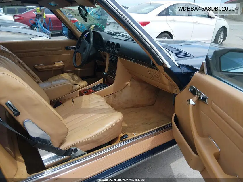 1983 Mercedes-Benz 380 Sl VIN: WDBBA45A8DB020004 Lot: 44887409