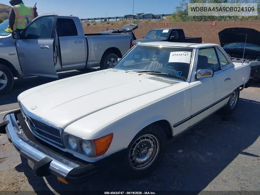 1983 Mercedes-Benz 380 Sl VIN: WDBBA45A9DB024109 Lot: 45434747