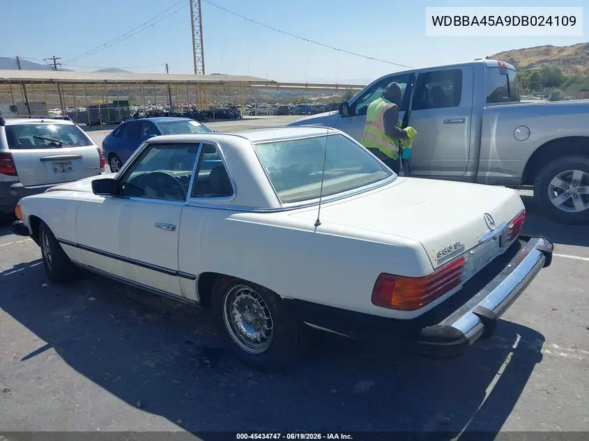 1983 Mercedes-Benz 380 Sl VIN: WDBBA45A9DB024109 Lot: 45434747