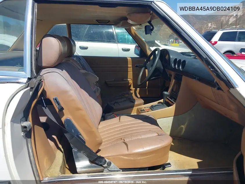 1983 Mercedes-Benz 380 Sl VIN: WDBBA45A9DB024109 Lot: 45434747