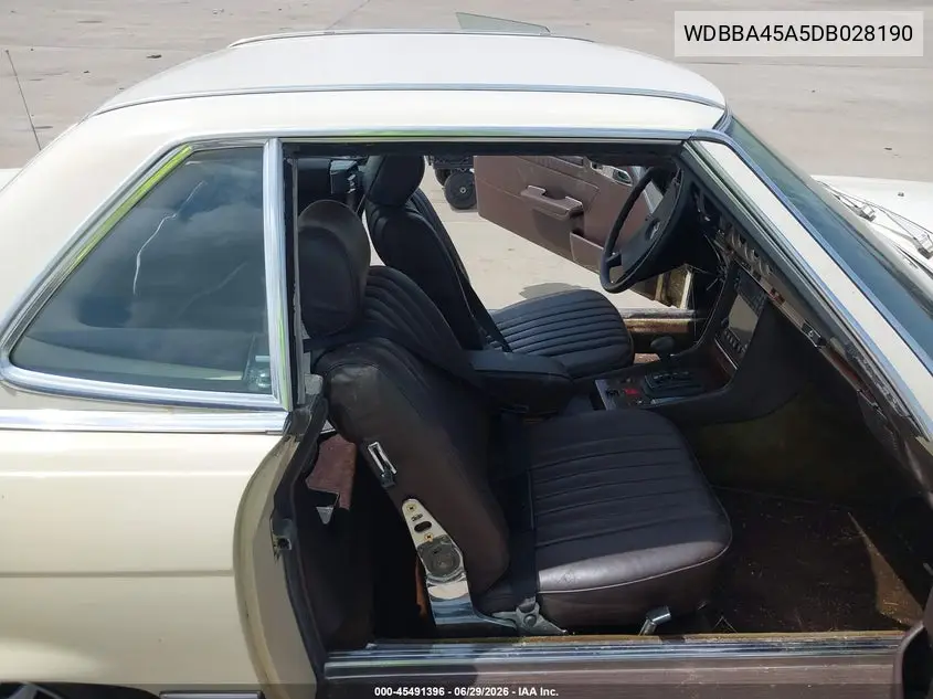 1983 Mercedes-Benz 380 Sl VIN: WDBBA45A5DB028190 Lot: 45491396