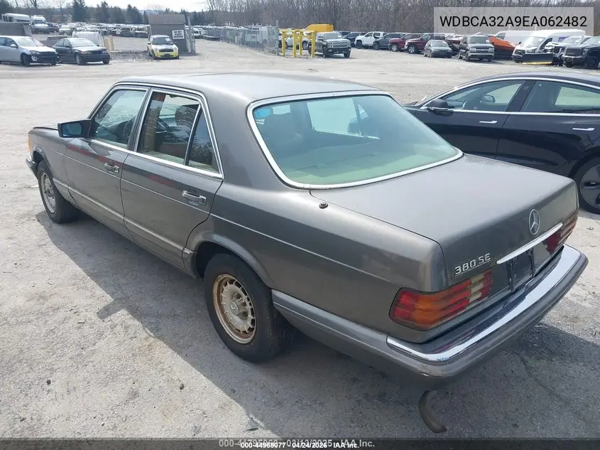 1984 Mercedes-Benz 380 Se VIN: WDBCA32A9EA062482 Lot: 44969077