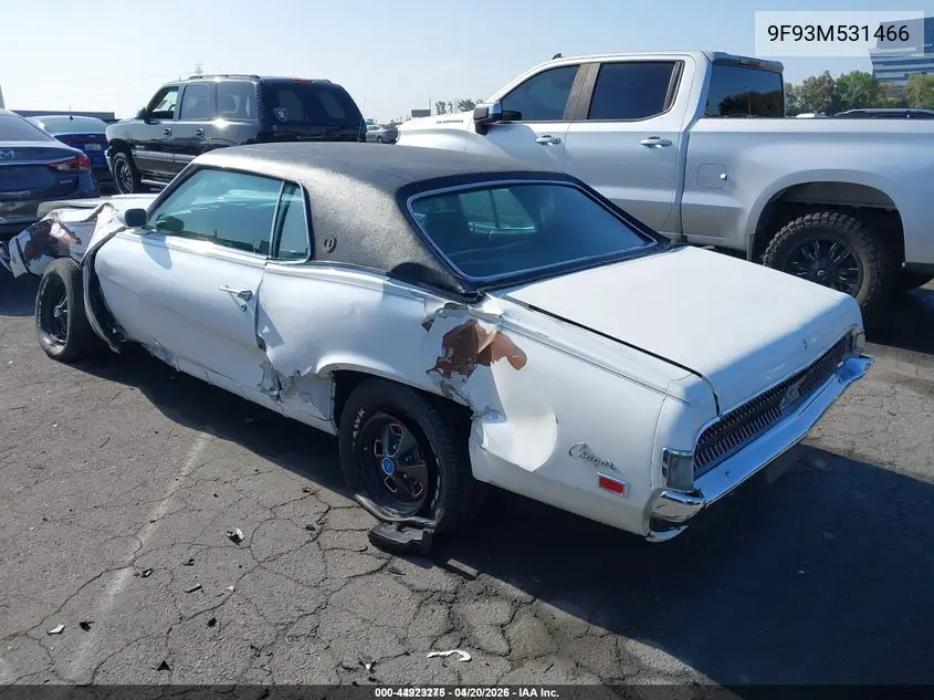 1969 Mercury Cougar VIN: 9F93M531466 Lot: 44923275