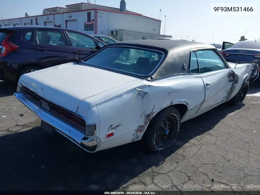 1969 Mercury Cougar VIN: 9F93M531466 Lot: 44923275
