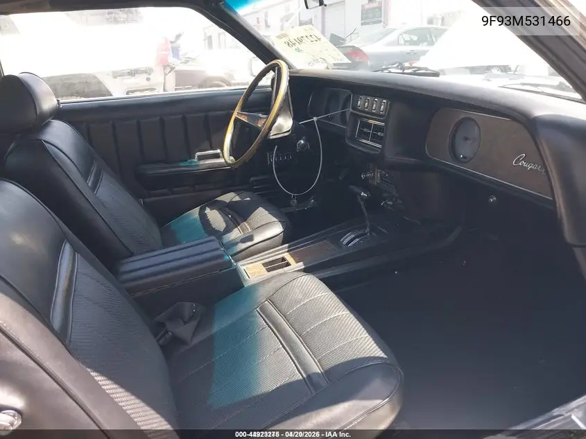 1969 Mercury Cougar VIN: 9F93M531466 Lot: 44923275
