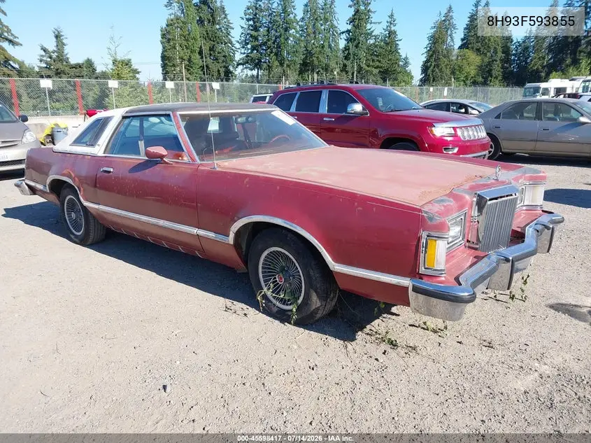 1978 Mercury Cougar VIN: 8H93F593855 Lot: 45598417