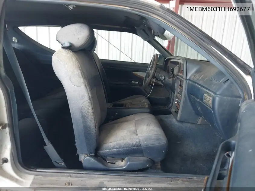 1987 Mercury Cougar Ls VIN: 1MEBM6031HH692677 Lot: 45643566