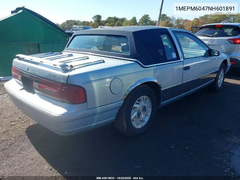 1992 Mercury Cougar Ls VIN: 1MEPM6047NH601891 Lot: 43515033