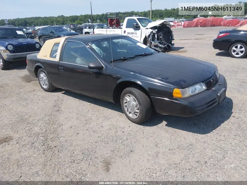 1992 Mercury Cougar Ls VIN: 1MEPM6045NH611349 Lot: 45627206