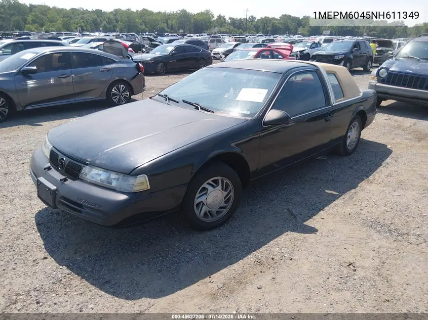 1992 Mercury Cougar Ls VIN: 1MEPM6045NH611349 Lot: 45627206