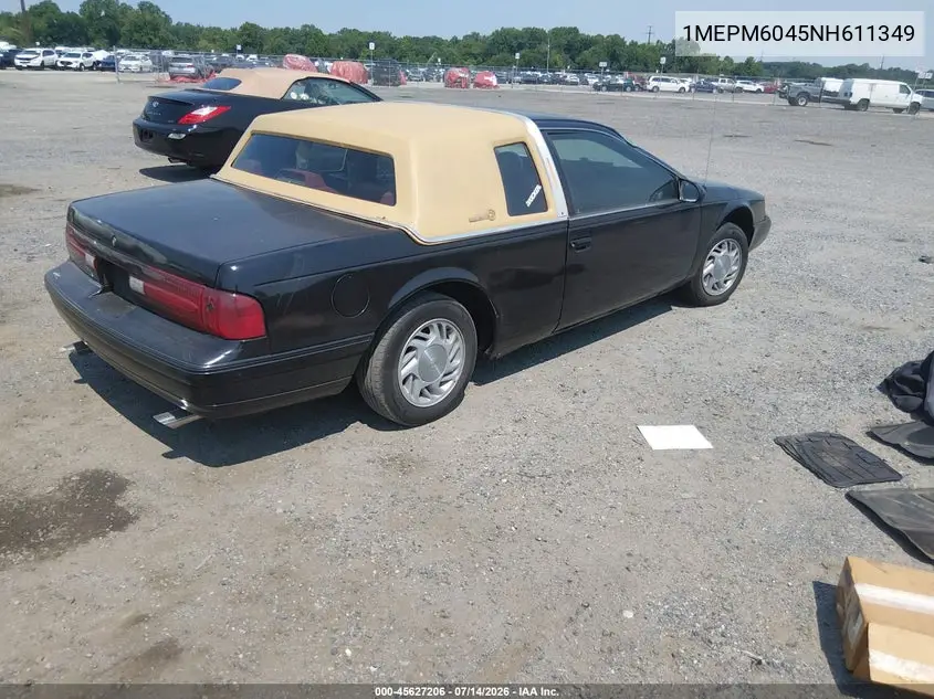 1992 Mercury Cougar Ls VIN: 1MEPM6045NH611349 Lot: 45627206