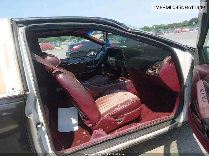 1992 Mercury Cougar Ls VIN: 1MEPM6045NH611349 Lot: 45627206