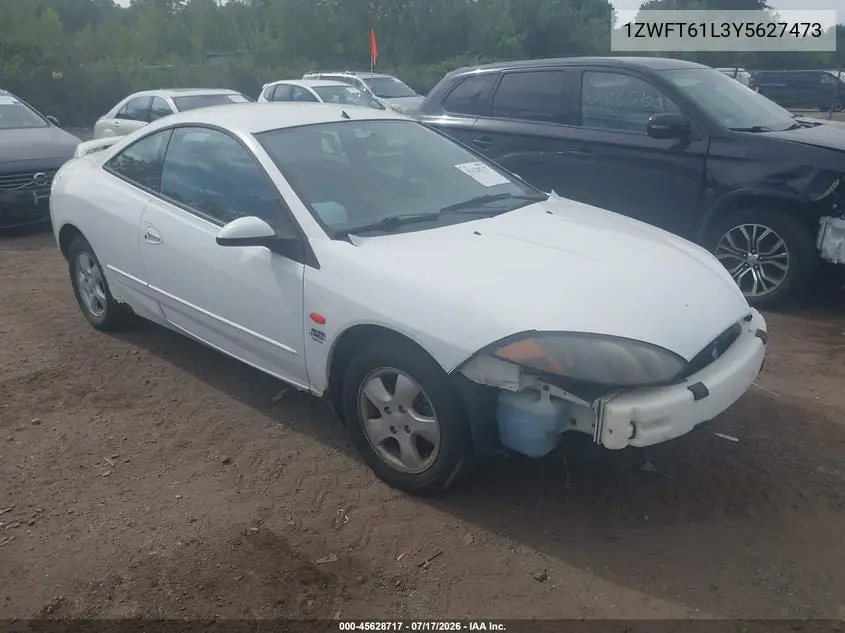 2000 Mercury Cougar V6 VIN: 1ZWFT61L3Y5627473 Lot: 45628717
