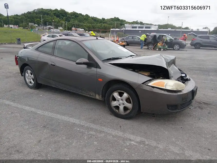 2001 Mercury Cougar I4 VIN: 1ZWFT603315606971 Lot: 45038908