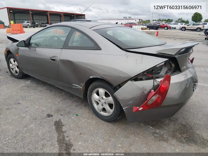 2001 Mercury Cougar I4 VIN: 1ZWFT603315606971 Lot: 45038908