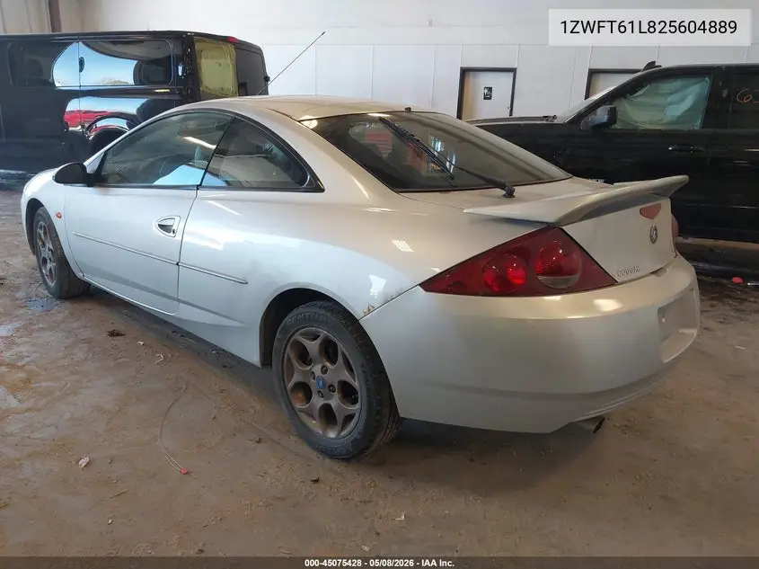 2002 Mercury Cougar V6 VIN: 1ZWFT61L825604889 Lot: 45075428