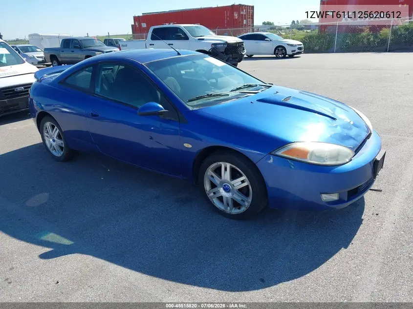 2002 Mercury Cougar V6 VIN: 1ZWFT61L125620612 Lot: 45515820