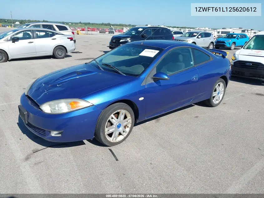 2002 Mercury Cougar V6 VIN: 1ZWFT61L125620612 Lot: 45515820