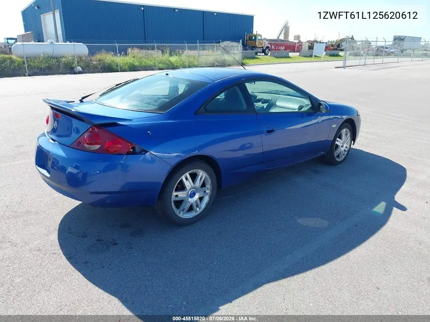 2002 Mercury Cougar V6 VIN: 1ZWFT61L125620612 Lot: 45515820