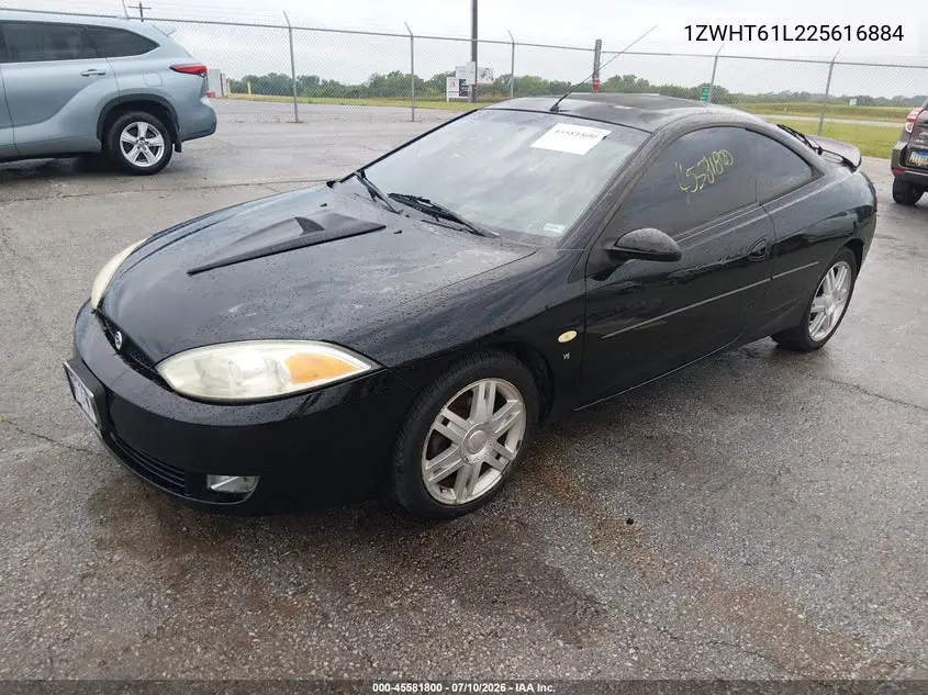 2002 Mercury Cougar V6 VIN: 1ZWHT61L225616884 Lot: 45581800