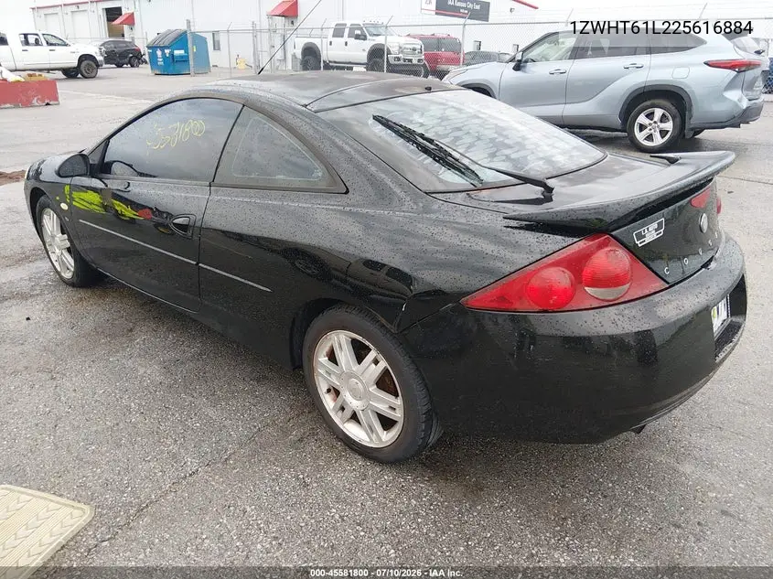 2002 Mercury Cougar V6 VIN: 1ZWHT61L225616884 Lot: 45581800