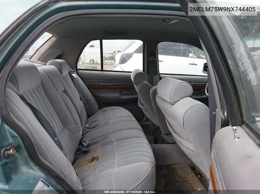 1992 Mercury Grand Marquis Ls VIN: 2MELM75W9NX744405 Lot: 45624248
