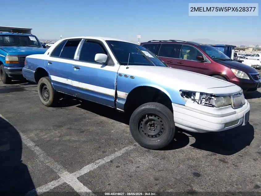 1993 Mercury Grand Marquis Ls VIN: 2MELM75W5PX628377 Lot: 45316627