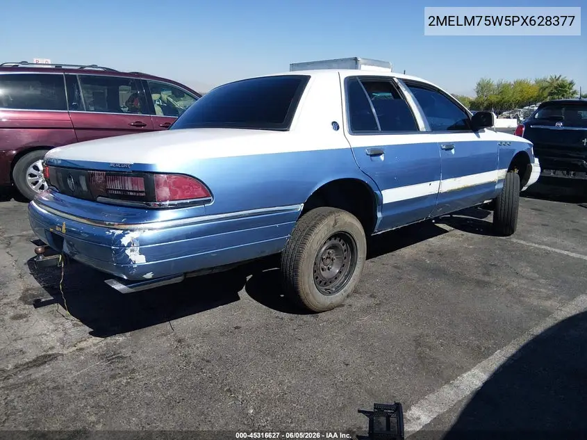 1993 Mercury Grand Marquis Ls VIN: 2MELM75W5PX628377 Lot: 45316627