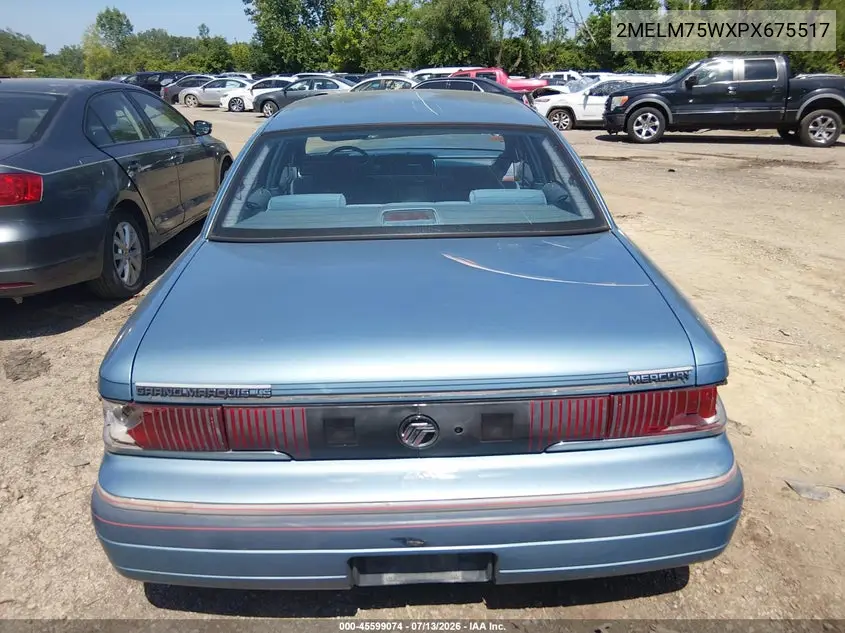 1993 Mercury Grand Marquis Ls VIN: 2MELM75WXPX675517 Lot: 45599074