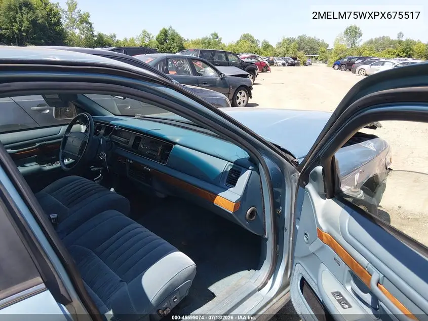 1993 Mercury Grand Marquis Ls VIN: 2MELM75WXPX675517 Lot: 45599074