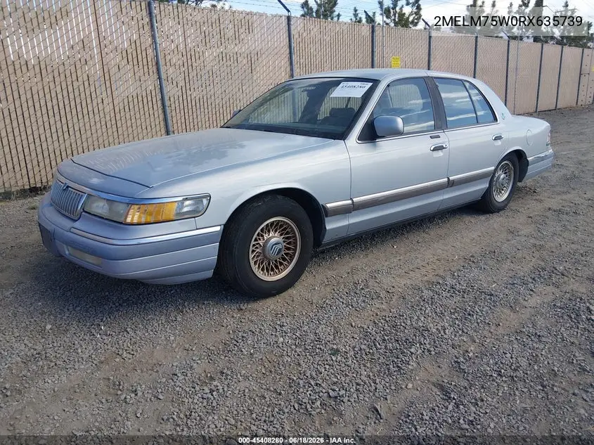 1994 Mercury Grand Marquis Ls VIN: 2MELM75W0RX635739 Lot: 45408280