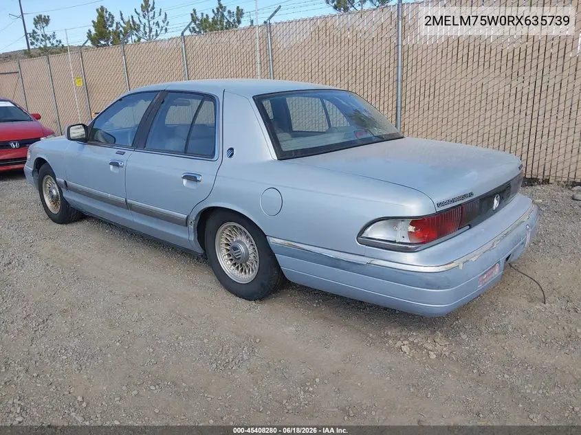1994 Mercury Grand Marquis Ls VIN: 2MELM75W0RX635739 Lot: 45408280