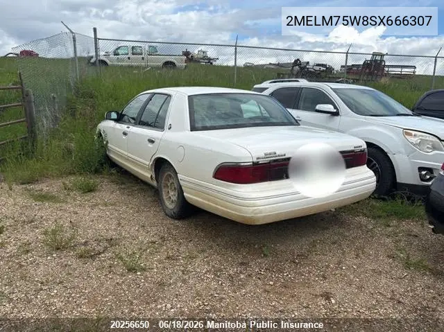 1995 Mercury Grand Marquis Ls VIN: 2MELM75W8SX666307 Lot: 20256650