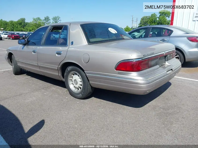1995 Mercury Grand Marquis Ls VIN: 2MELM75W0SX683702 Lot: 45100809