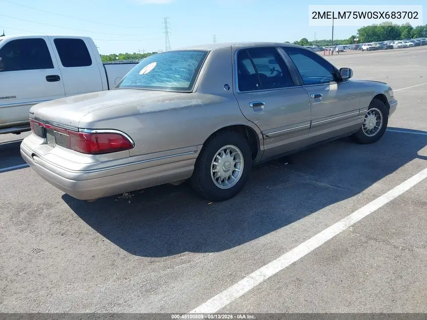 1995 Mercury Grand Marquis Ls VIN: 2MELM75W0SX683702 Lot: 45100809