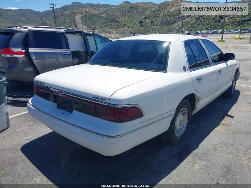 1996 Mercury Grand Marquis Ls/Bayshore VIN: 2MELM75W0TX644657 Lot: 44866506