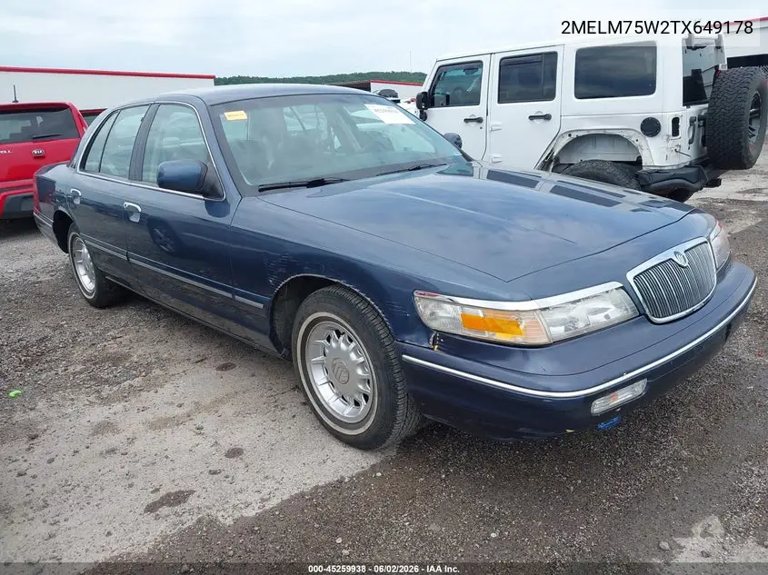 1996 Mercury Grand Marquis Ls/Bayshore VIN: 2MELM75W2TX649178 Lot: 45259938