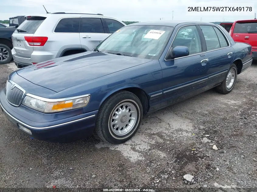 1996 Mercury Grand Marquis Ls/Bayshore VIN: 2MELM75W2TX649178 Lot: 45259938
