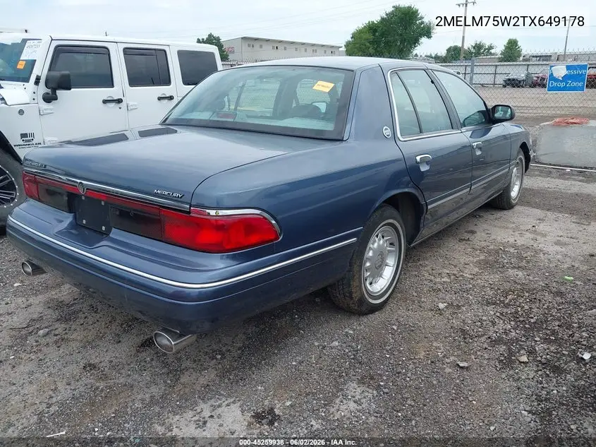 1996 Mercury Grand Marquis Ls/Bayshore VIN: 2MELM75W2TX649178 Lot: 45259938