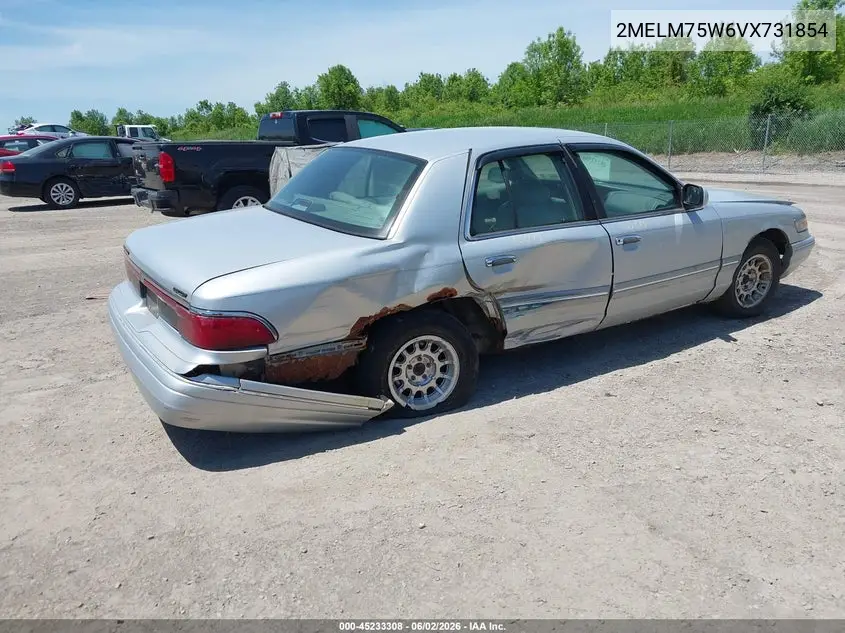 1997 Mercury Grand Marquis Ls VIN: 2MELM75W6VX731854 Lot: 45233308