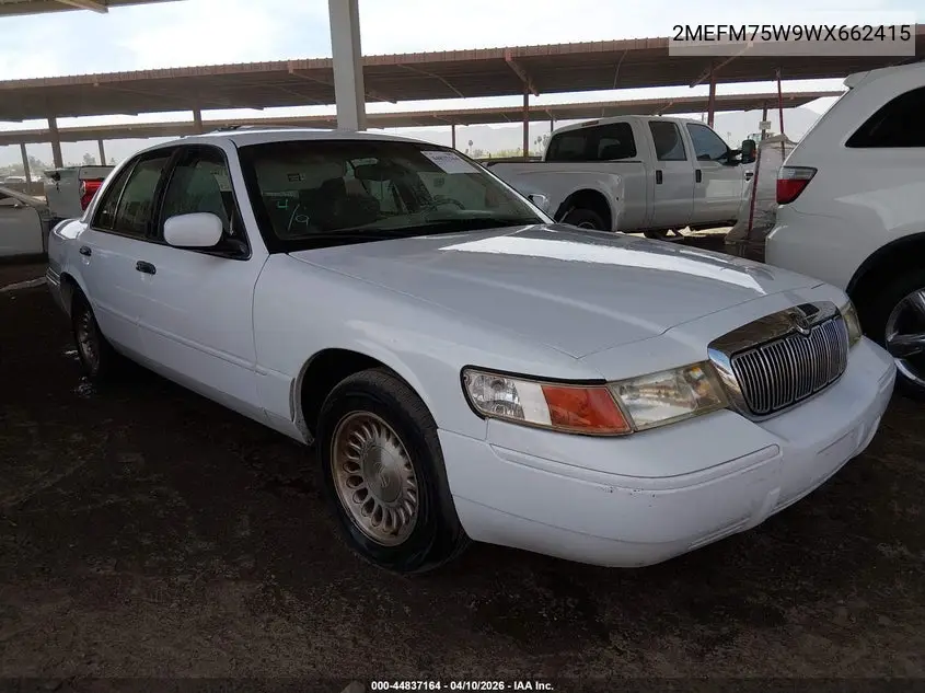 1998 Mercury Grand Marquis VIN: 2MEFM75W9WX662415 Lot: 44837164