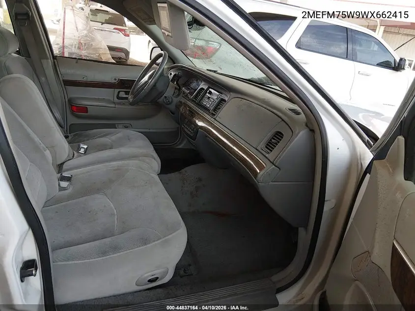 1998 Mercury Grand Marquis VIN: 2MEFM75W9WX662415 Lot: 44837164