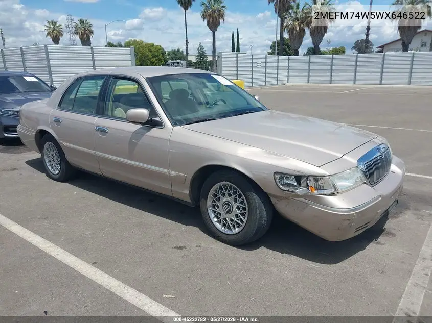 1998 Mercury Grand Marquis VIN: 2MEFM74W5WX646522 Lot: 45222782