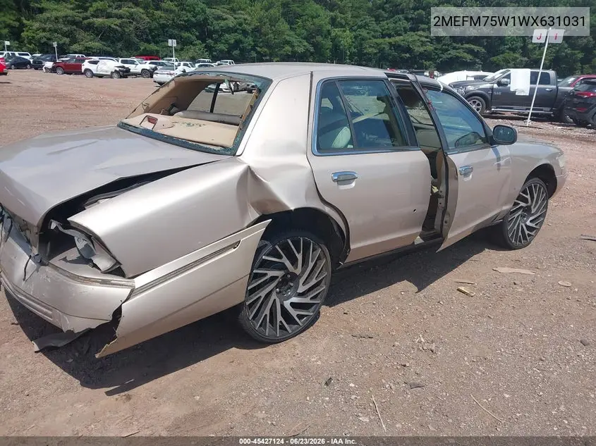 1998 Mercury Grand Marquis VIN: 2MEFM75W1WX631031 Lot: 45427124