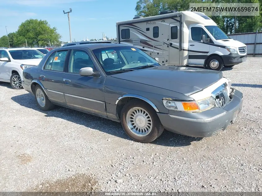 1998 Mercury Grand Marquis VIN: 2MEFM75W4WX659874 Lot: 45545728